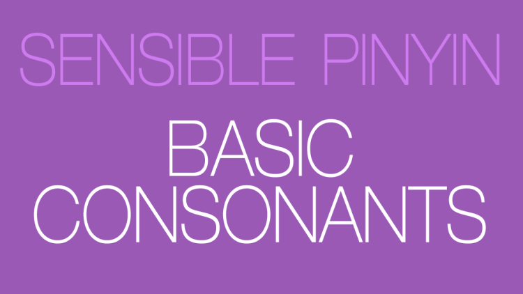 Pinyin Course: Basic Consonants